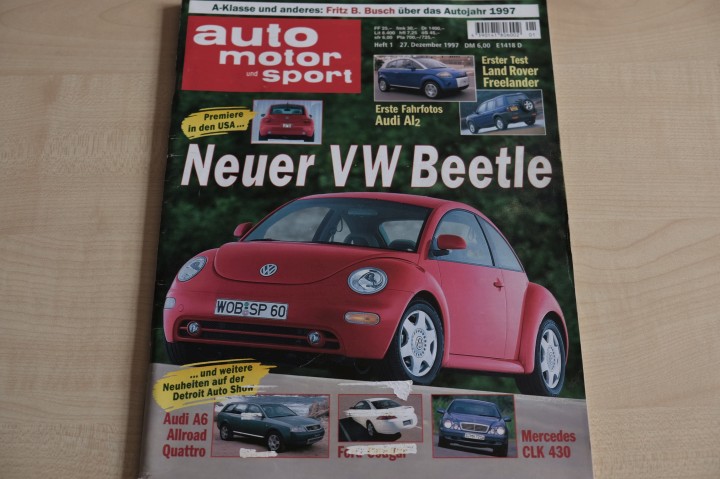 Deckblatt Auto Motor und Sport (01/1997)